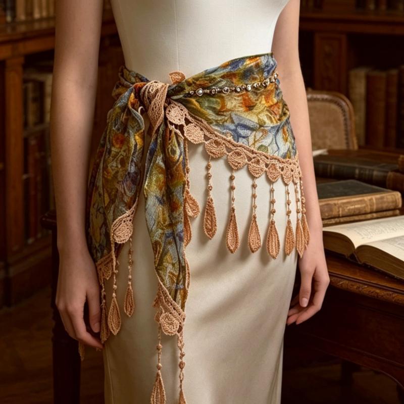 Écharpe triangulaire bohème à  - Tassel Fringe Trim avis et prix